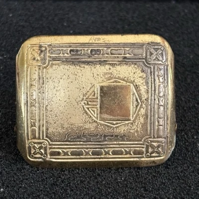 Antique Gold Front Nickel Silver Belt Buckle Pat. May 26 1925 Art Deco 24g - Image 1 of 4