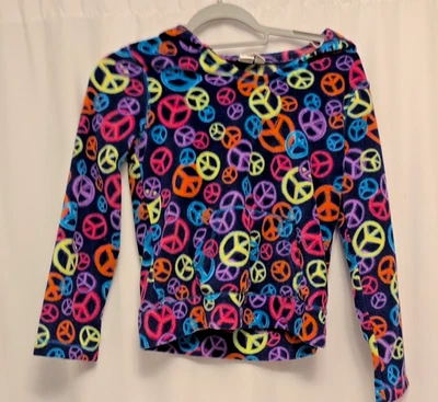 Pulôver de bolso com capuz Kid's Place grande 10/12 infantil multicolorido sinal de paz - Imagem 1 de 4