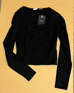 Camicia Levi’s donna nera manica lunga slim fit taglia media - Foto 1 di 5