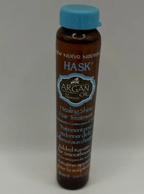 Aceite de argán Hask de Marruecos brillo curativo tratamiento capilar 18 ml queratina añadida Foto 1 de 2