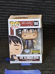 Funko Pop Elvis 68’ Comeback Special #188 Diamond Collection EE Exclusive  - Picture 1 of 6