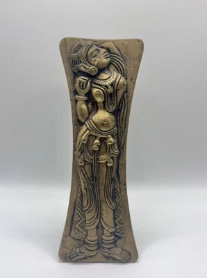 古董女神黄铜门把手 — 第 1/4 张图片