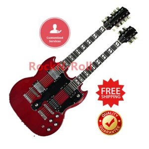 Custom 1969 EDS-1275 SG Doppelhals E-Gitarre Jimmy Page 12+6 Cherry Red - Bild 1 von 4