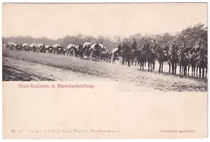 Deutsche Kolonien DSWA AK Train-Regiment in Marschaufstellung - Bild 1 von 2
