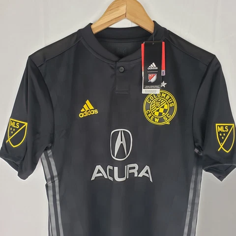 MLS Columbus Crew Authentic Soccer Jersey adidas ClimaLite Acura Black Cover