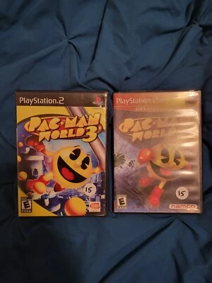 Pac-Man World 2 & 3 PS2 Sony PlayStation 2 2002 Complete Discs Manual PacMan LOT - Image 1 of 2