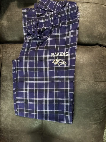 Baltimore Ravens Pants Women's Small Purple Flannel Jogger Sleepwear Cover