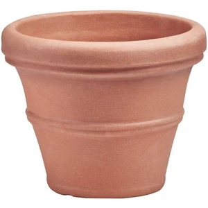 Crescent Garden Brunello Classic Rolled-Rim Planter, Weather Terracotta 20" - Picture 1 of 5