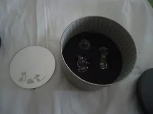 SWAROVSKI Set of Three-Once Upon a time-Mouse,Hedgehog,Cat ,Mirror -#187512-NIB - Picture 1 of 6