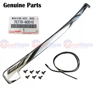 Genuine Toyota Prado 150 Series LJ KDJ GRJ Front Bonnet Grille Moulding Chrome - Picture 1 of 6