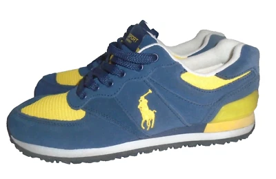 Polo Sport Ralph Lauren Mens Slaton Pony P67 Blue Yellow Sneaker Size 8.5 D - Image 1 of 4