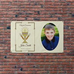 Personalised Photo First Holy Communion Classic Party 5x3ft Banner