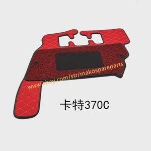 RED Cab Floor Rubber Mat Carpet Fit Caterpillar CAT 307 318 313C - Picture 1 of 2