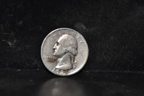 1936-S  Washington Silver quarter dollar coin Cover