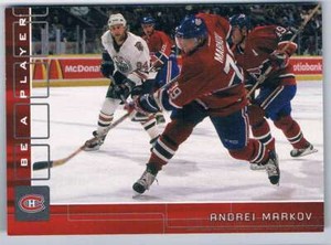 2001-02 BE A PLAYER MEMORABILIA RUBY ANDREI MARKOV 167/200 MONTREAL CANADIENS