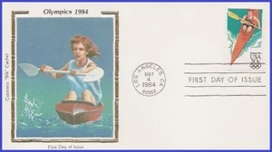USA4 #2085 U/A COLORANO SILK FDC Olympische Sommerspiele Kajak - Bild 1 von 1