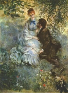 Pair of Lovers by Pierre-Auguste Renoir Giclee Fine Art Print Repro on Canvas - Picture 1 of 1