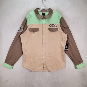 Marvel Our Universe Marvel Loki OB Cotton Colorblock NEW Button Up Mens Size 2XL - Picture 1 of 23