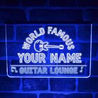 Personalised Guitar Lounge LED Neon Light Sign | Man Cave Music Wall Plaque