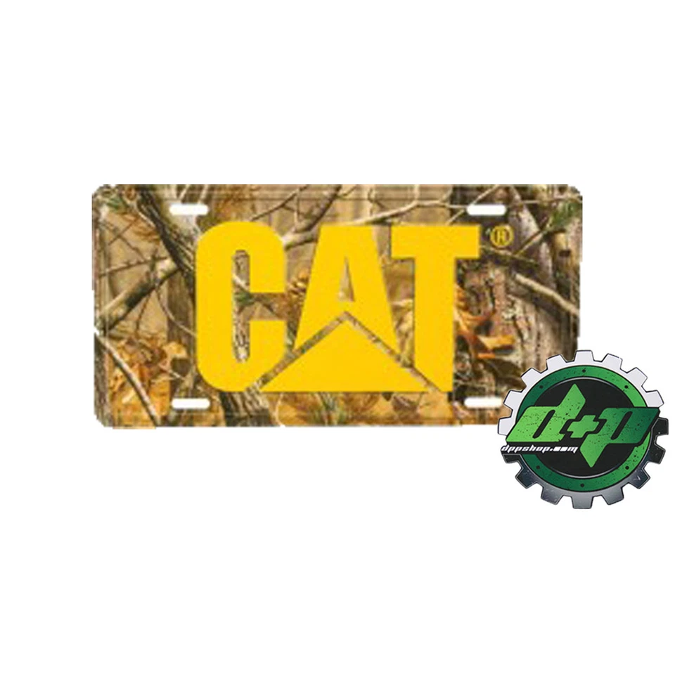Placa de licencia camuflada CAT Caterpillar KW etiqueta camión tractor emblema amarillo logotipo caza Foto 1 de 1