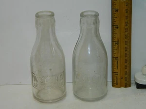 Kleine Klarglas Welch's Traubensaftflasche ca. 5" groß geprägt Menge 2 - Bild 1 von 8