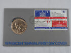 1974 John Adams 1St Day Cover Medal & Stamps Commemorative Bicentennial