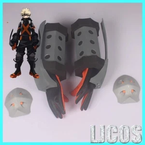 My Hero Academia Bakugou Katsuki Cosplay Gloves Hand Nails Armor Knee Pads Props - Picture 1 of 7