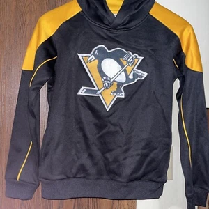 Pittsburgh Penguins Hooded Pullover Youth Medium 10-12 Polyester NEW - Picture 1 of 10