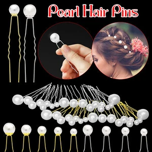 18pcs Wedding Party Hair Pins Bridesmaid Luxury Pearl Bridal Clips Grip - Picture 1 of 19