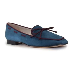 Mocasines AMALFI BY RANGONI Genio para mujer talla 10 azul rojo gamuza nuevos sin caja - Imagen 1 de 11
