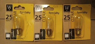 3 Westpointe 25W Intermediate T8 Appliance Bulbs - Image 1 of 3