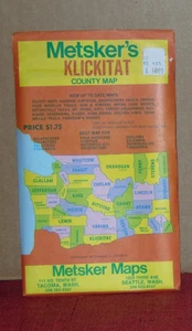 Early 1960's Metsker Map of Klickitat County, Washington - Picture 1 of 2