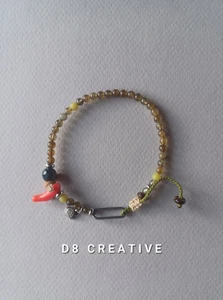 New men's mini Labradorite mixed gemstone and stainless steel handmade bracelet - Picture 1 of 3