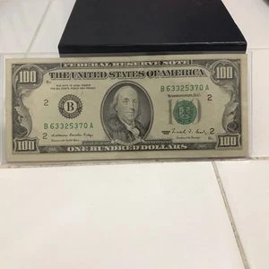 Series 1988 One Hundred Dollar Bill $100 New York B small face - Picture 1 of 2