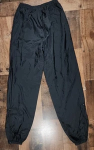 Vintage 80er Nike Trainingshose Damen Medium schwarz Windbreaker Reißverschluss leicht - Bild 1 von 15