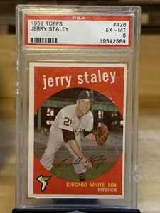 1959 Topps Jerry Staley #426 Chicago White Sox PSA 6 EX-MT - Bild 1 von 2