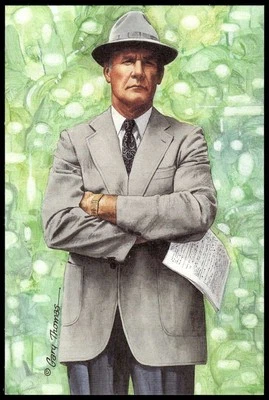 Tom Landry 1993 Goal Line Art Hall of Fame #133 Cowboys Foto 1 de 2