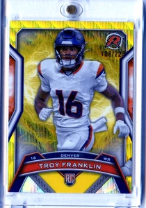 Troy Franklin #127 2024 Resurgence Rookies Yellow Surge Refractor /225 Rookie RC - Picture 1 of 2