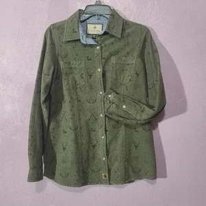Legendary Whitetails Women's Brushed Flannel LS Hunting Print Shirt Medium - Picture 1 of 9
