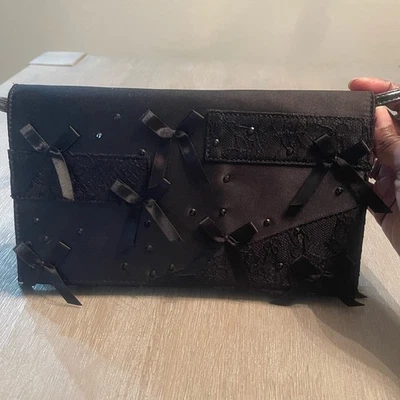 Prabal Gurung Neiman Marcus черный кружевной банты блестки вечер застежки сумочки девочки - Изображение 1 из 4