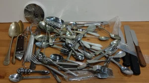 Gran Paquete De Cubiertos Y Utensilios De Cocina Acero Inoxidable / EPNS - De Colección -2kg - Imagen 1 de 14