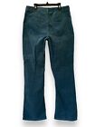 Coldwater Creek Pants Womens Sz 10 Soft Corduroy Wide Leg Blue 5-Pocket Slacks