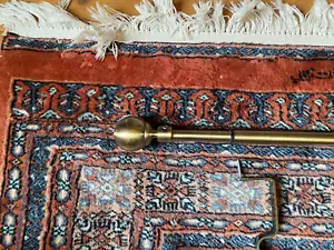 19 mm Extendable 1.2 to 2M Metal Curtain Pole Antique look Brass - Picture 1 of 6