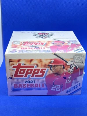 2021 MLB Topps Series 1 24 Pack Blaster Box - Image 1 of 2