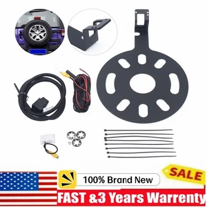 For Jeep Wrangler JK 2007-2018 Rear View Backup Camera Kit w/ Spare Tire Bracket - Picture 1 of 15