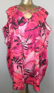 Top Catherines Rojo Negro Naranja Cuello en V Mujer 4X Pecho 63 Hombro Frío 306-33481 - Imagen 1 de 8