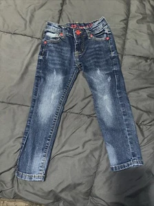Girls XS Premium Denim Skinny Fit Size 4 Dark Blue Jeans ~ - Picture 1 of 9