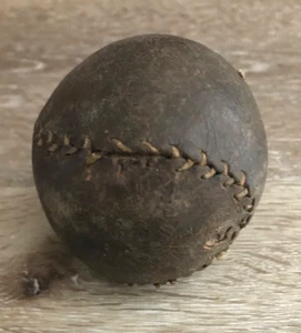 1870's-80's Figure Eight Leather Baseball Measuring Approximately 7 7/8" - 8" - Picture 1 of 8