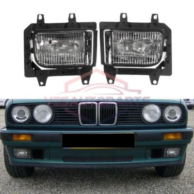 2X Faro antiniebla transparente parachoques delantero para BMW E30 318i 318is 325i 1985-1993 AS Foto 1 de 4