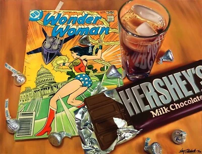 DOUG BLOODWORTH "WONDER WOMAN" 2010 | GICLEE GRANDE FIRMADO SOBRE LIENZO | 38X50" Foto 1 de 3